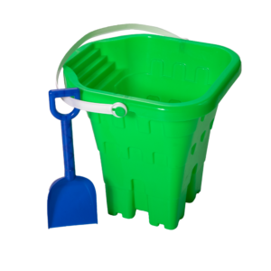 Sandcastle bucket with spade