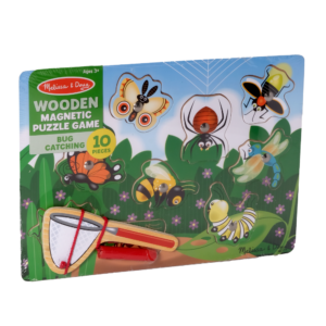 Wooden magnetic puzzle game: Bug catching
